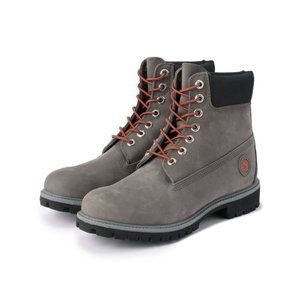 Timberland Mens Grey Nubuck 6-Inch Premium Leather Waterproof Boot A2DZG Size 13